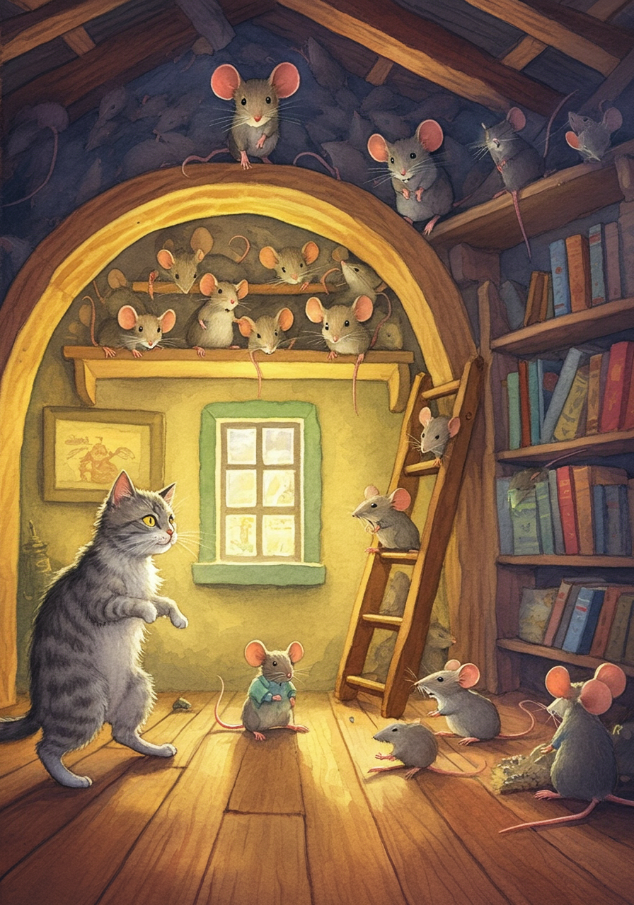 [THE CAT and the OLD MOUSE.](#contents)