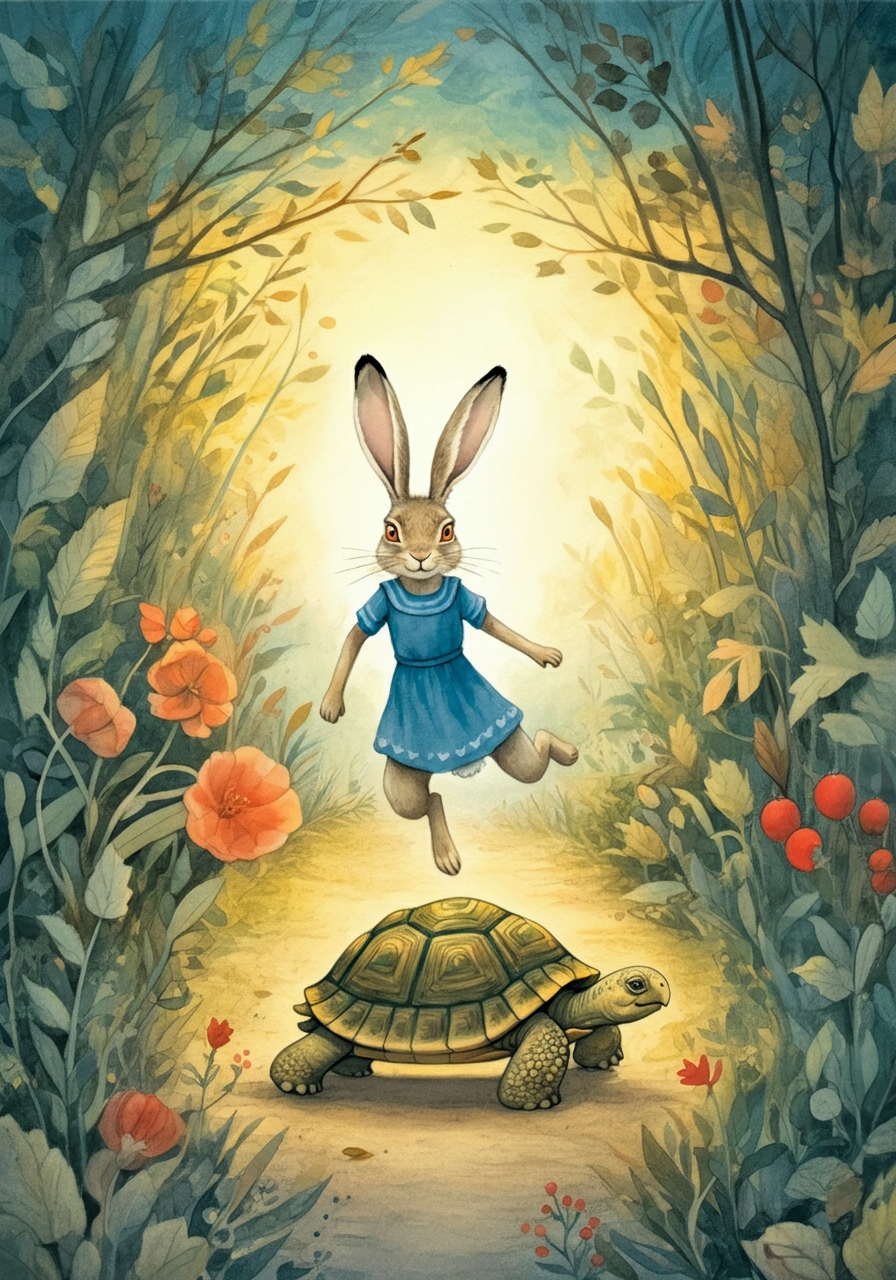 [THE HARE and the TORTOISE.](#contents)