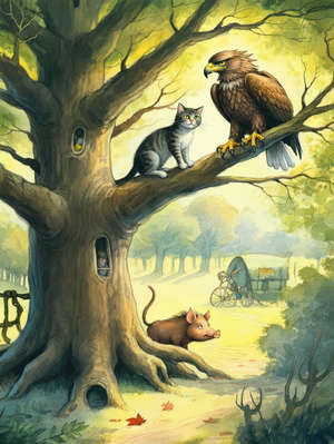 The Eagle, the Cat, and the Wild Sow