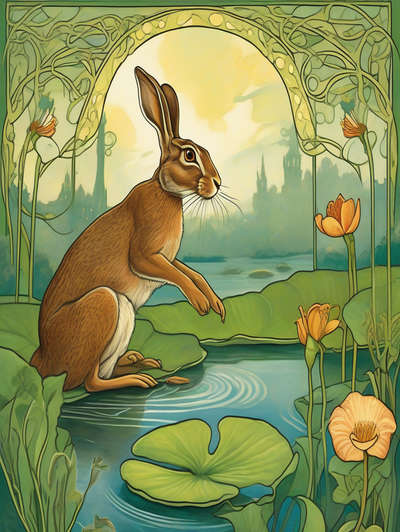 THE HARES AND THE FROGS