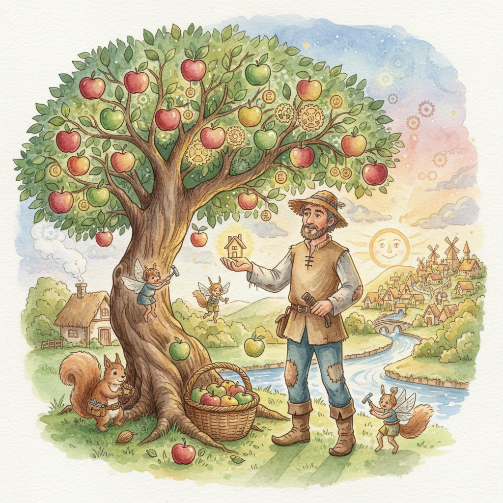 Cover: THE PEASANT and THE APPLE-TREE