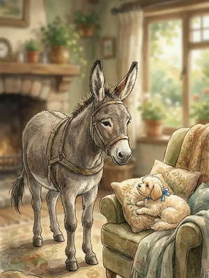 THE DONKEY AND THE LAP DOG
