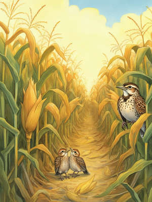 THE LARK AND HER YOUNG ONES