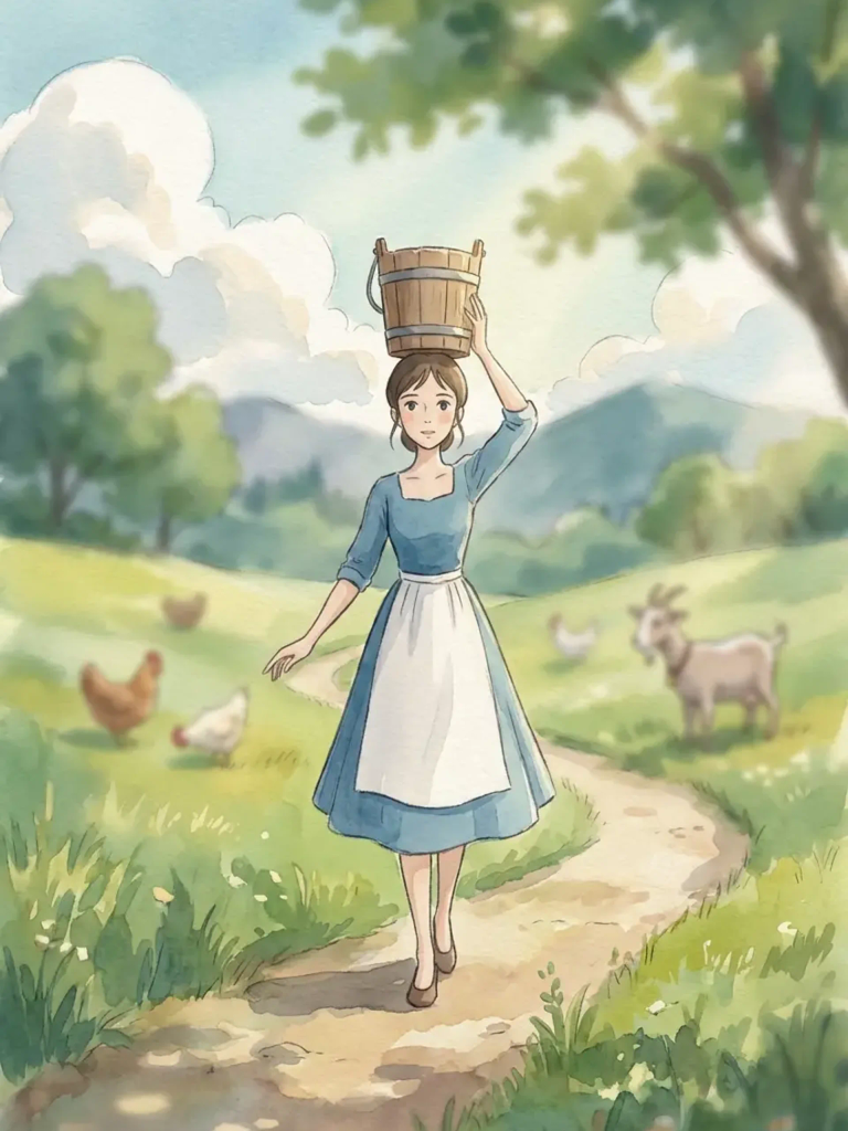 THE MAID and HER MILK PAIL