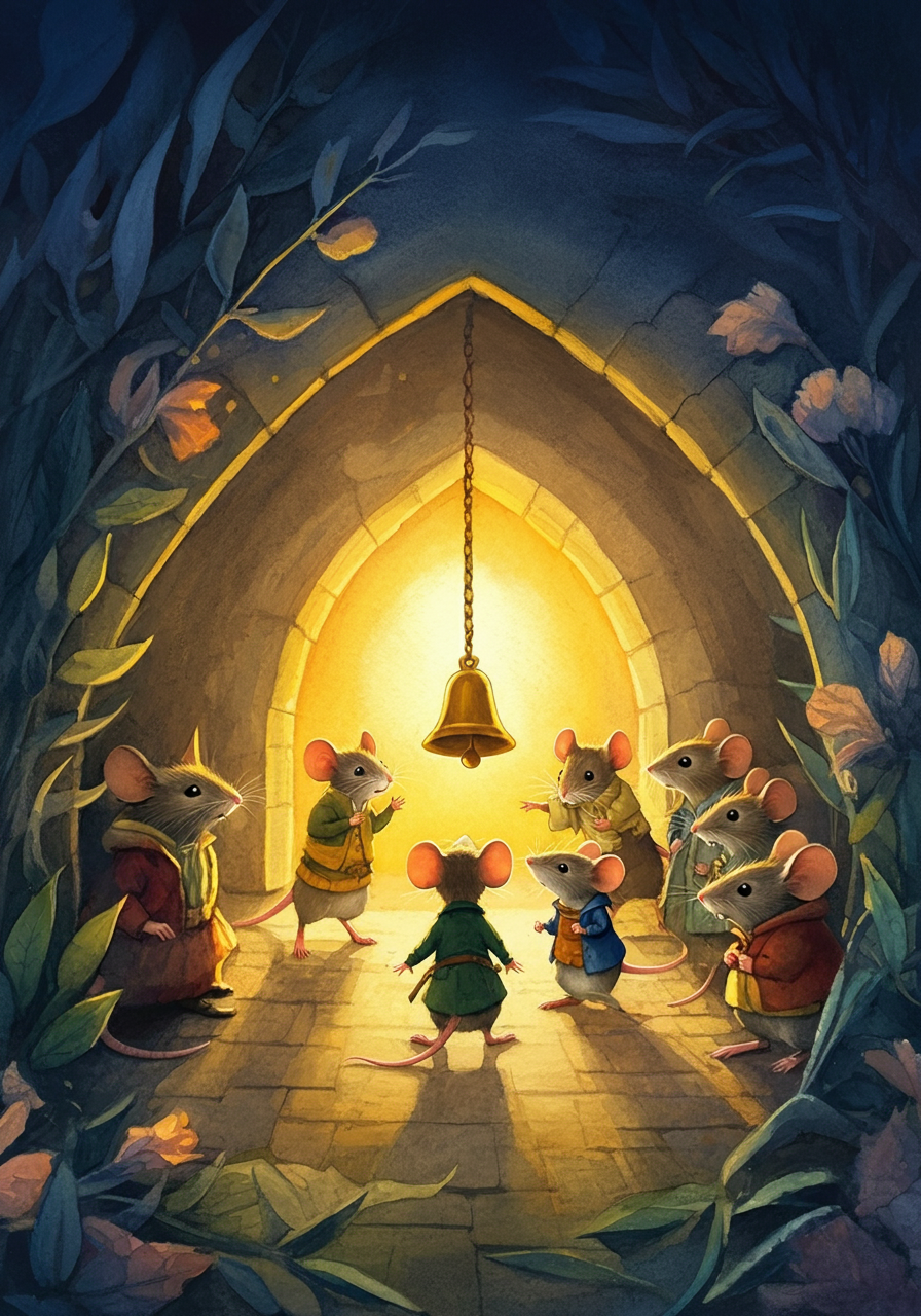 THE MICE, THE CAT, and THE BELL