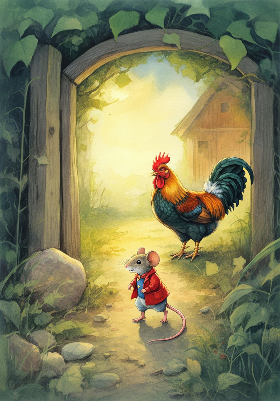 THE CAT, THE COCK, and THE YOUNG MOUSE