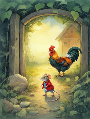 THE CAT, THE COCK, AND THE YOUNG MOUSE
