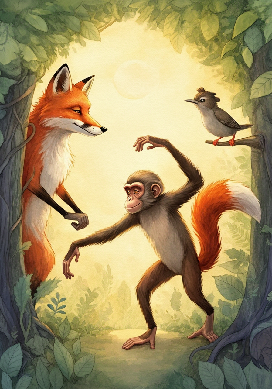 THE FOX and THE MONKEY