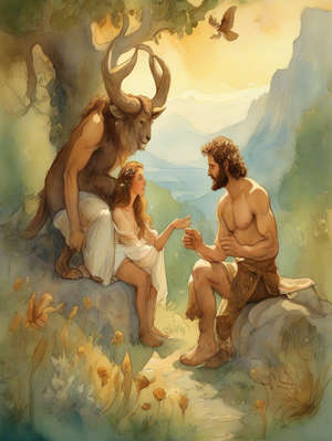 THE MAN AND THE SATYR