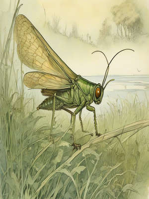 THE OWL AND THE GRASSHOPPER