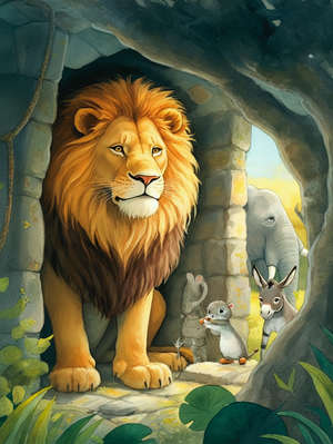 THE ASS & THE SICK LION
