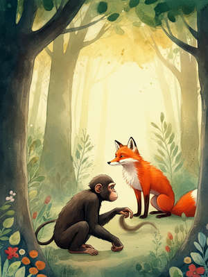 THE APE AND THE FOX