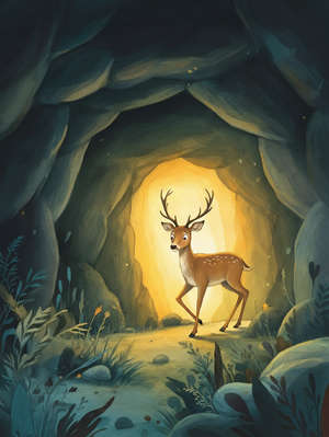 THE DEER AND THE LION