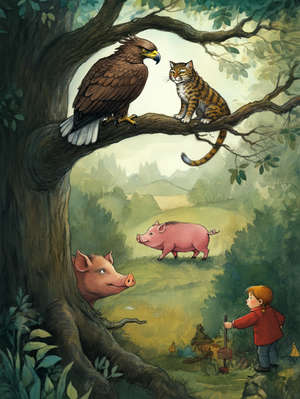 THE EAGLE, THE CAT, AND THE SOW