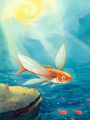THE FLYING FISH AND THE DOLPHIN