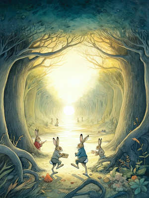THE HARES AND THE FROGS