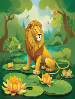 THE LION AND THE FROG