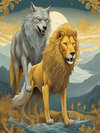 THE LION, THE WOLF, AND THE DOG