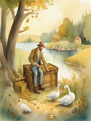 THE MAN AND HIS GOOSE