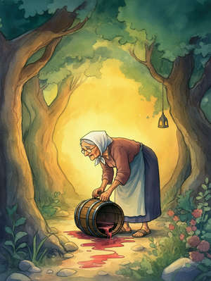 THE OLD WOMAN AND THE EMPTY CASK