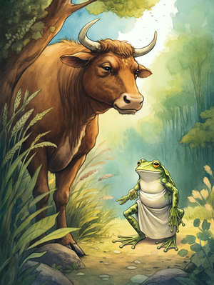 THE PROUD FROG AND THE OX