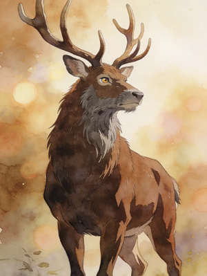 THE STAG AND THE FAWN