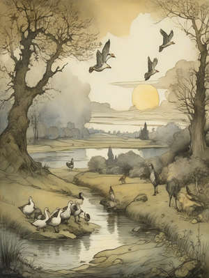 THE WILD AND THE TAME GEESE