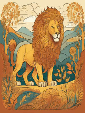 THE YOUNG MAN AND THE LION