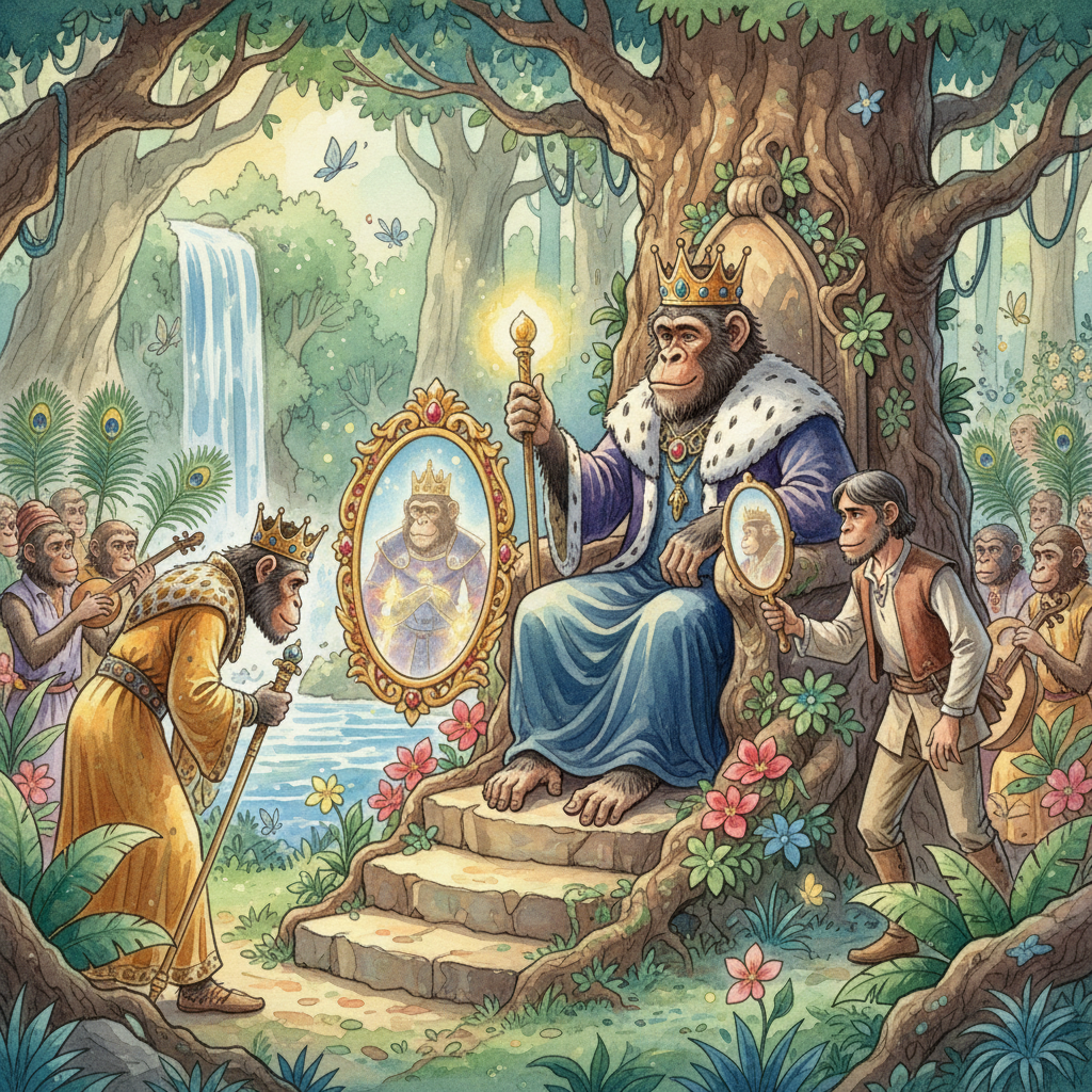 The Apes and the Two Travelers