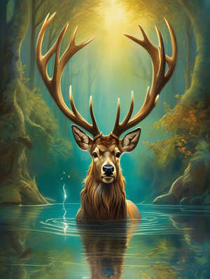 The Stag at the Pool