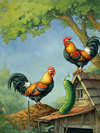 The Farm-yard Cock and the Weather-cock