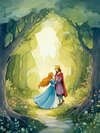 The sleeping beauty in the wood