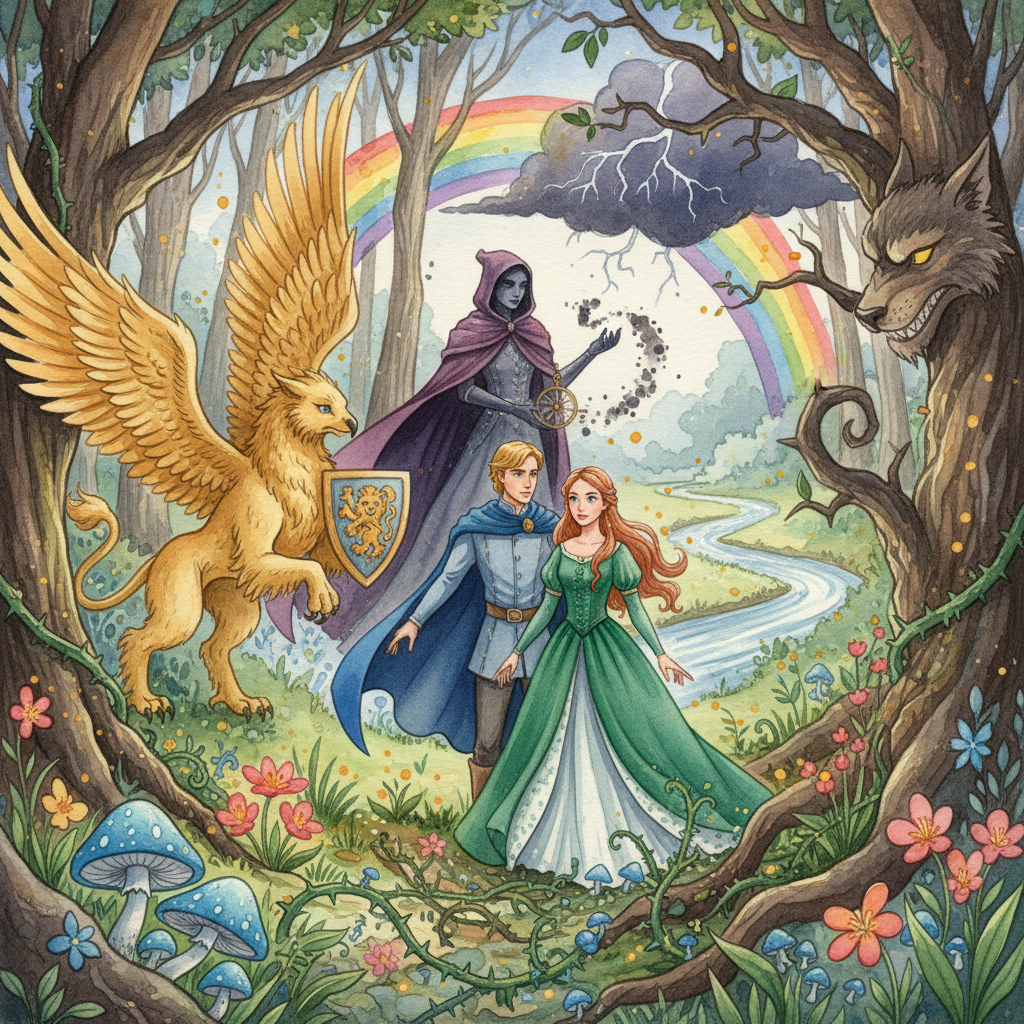 The Prince and Princess in the Forest