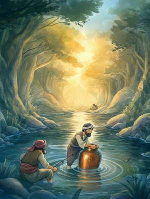 THE STORY OF THE FISHERMAN AND THE GENIE