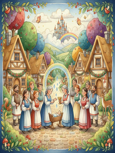 THE CHRISTENING IN THE VILLAGE