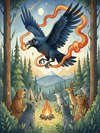 HOW RAVEN BROUGHT FIRE TO THE INDIANS