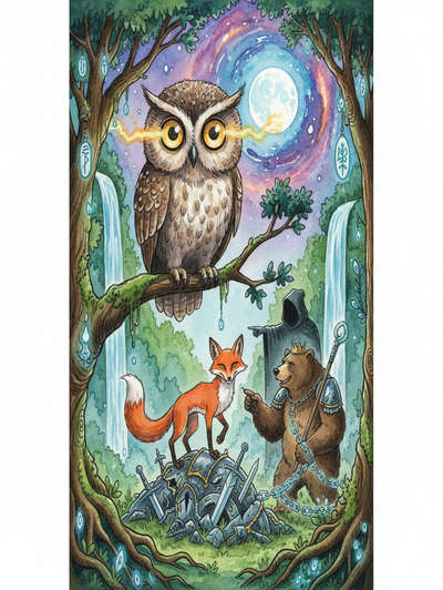 OWL WITH THE GREAT HEAD AND EYES