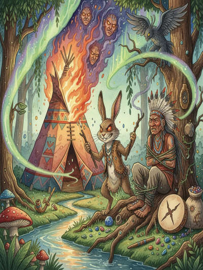 RABBIT AND THE INDIAN CHIEF