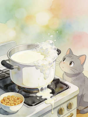 THE STORY OF LITTLE MILK, LITTLE CEREAL AND GRAY KITTEN, MOORKA