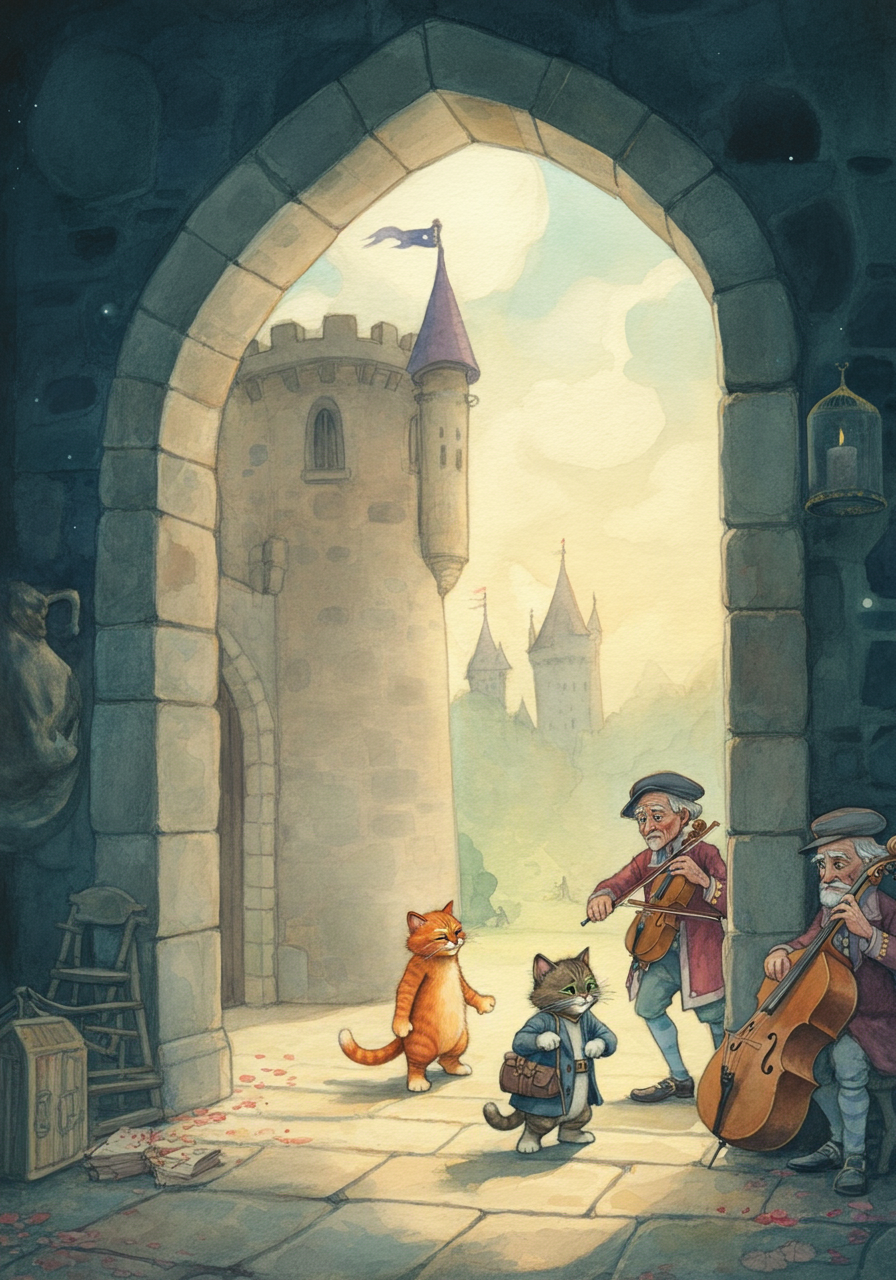 OLD KING COLE'S FIDDLERS ARE RATHER RUDE to PUSS