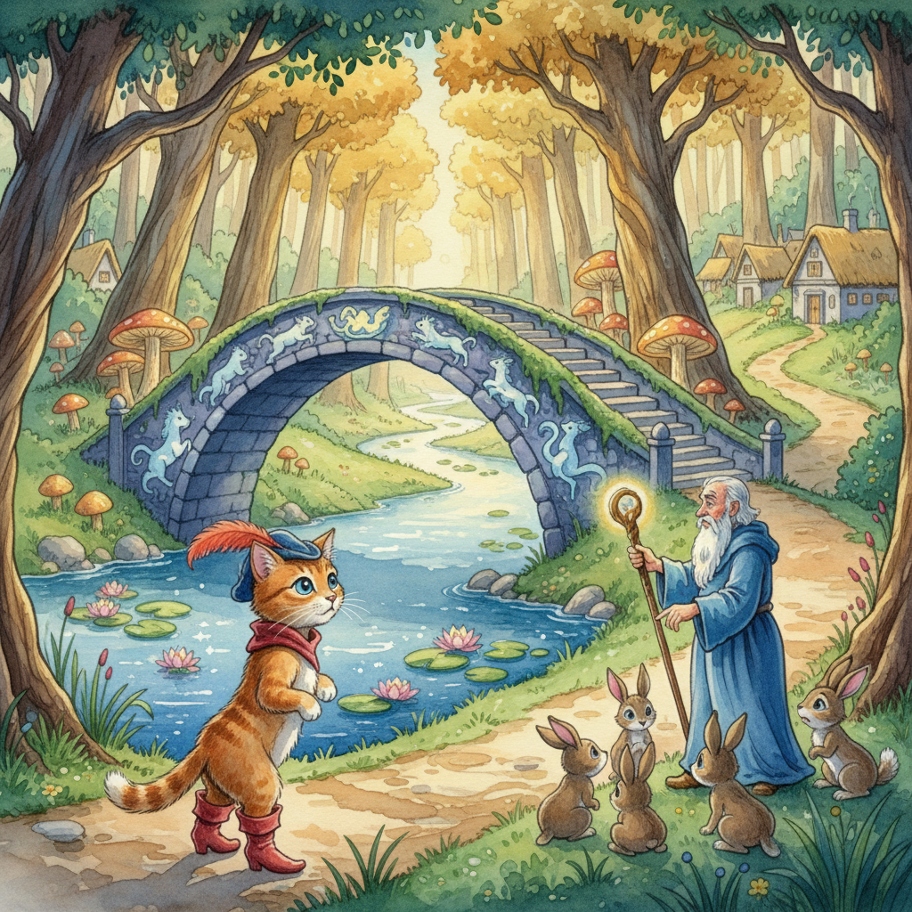 PUSS CROSSES a WONDERFUL BRIDGE