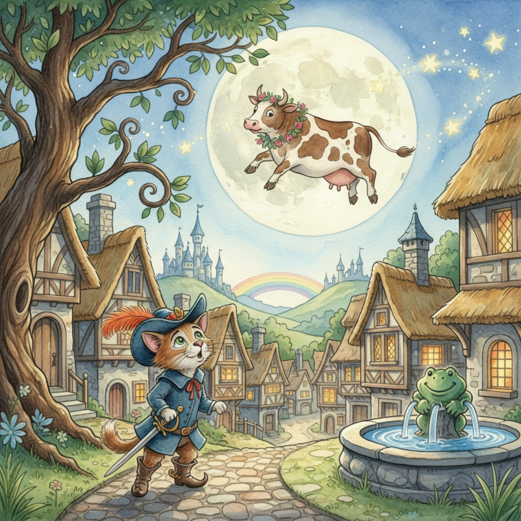 PUSS SEES the COW JUMP OVER the MOON