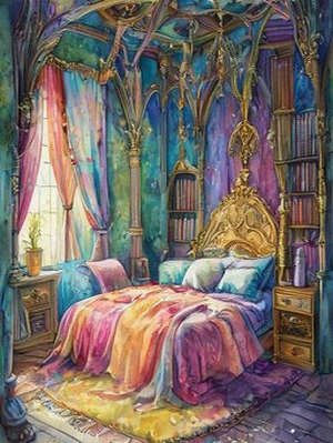 THE QUEEN OF THE MANY-COLOURED BEDCHAMBER