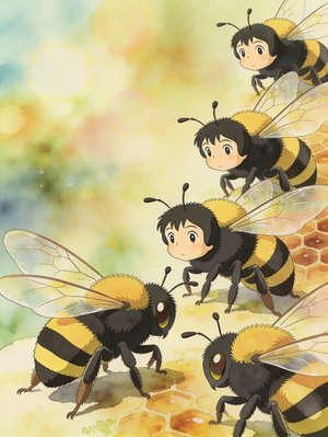 THE STORY OF THE BEES AND THE FLIES
