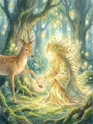 WHY THE HOOFS OF THE DEER ARE SPLIT