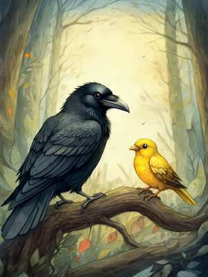 WHY THE RAVEN'S FEATHERS ARE BLACK