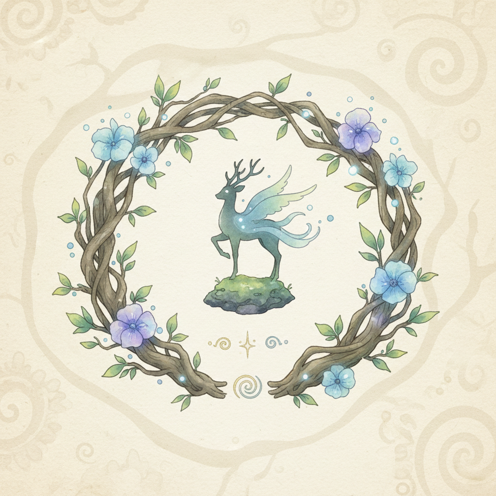 Ghibli-style decorative element for i 206.