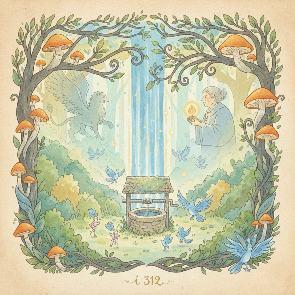 Ghibli-style decorative element for i 327.