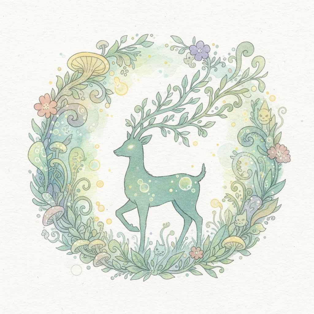 Ghibli-style decorative element for i 397.