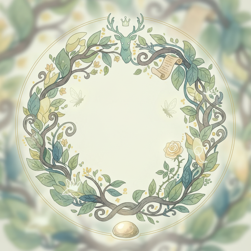 Ghibli-style decorative element for i 091.